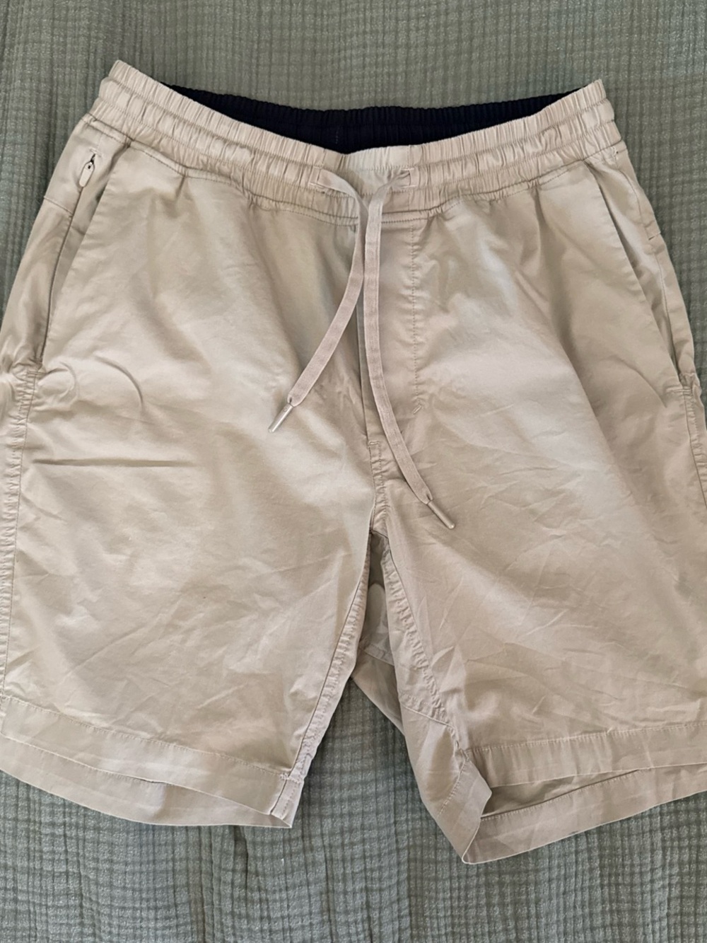 lululemon athletica Light Beige Drawstring Athletic Shorts